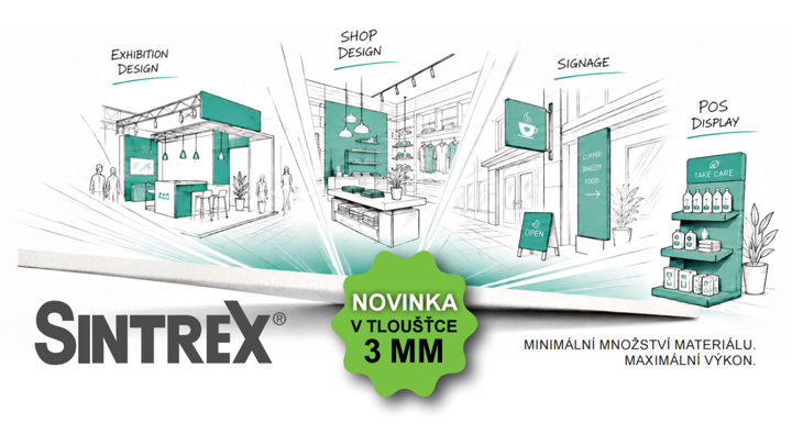 Novinka v materiálech pro výrobu POP a vybavení v retailu od 3A