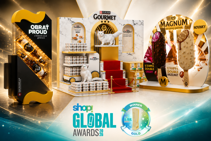 Agentura POS Media získala třikrát zlato v soutěži Shop! Global Awards 2026